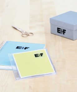transparent labels on notebook for branding