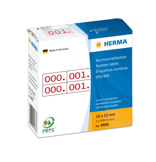 HERMA 4886 DUPLICATE NUMBERS R