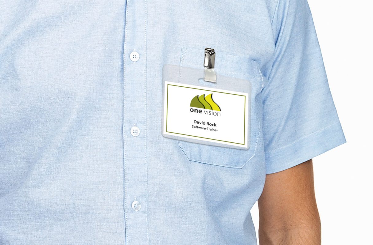 Inserts for Name Badges A4, 90 x 60mm, White, made of Cardboard, Non ...